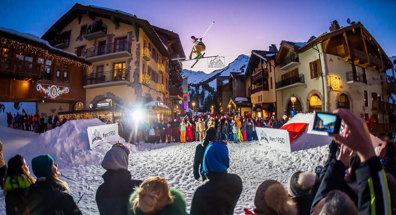 Appartement Arc 1950 M, Ski Au Pied, Piscine Exterieure Chauffee, Remontees Mecaniques A 100M, Sauna Et Salle De Sports Les Arcs  외부 사진