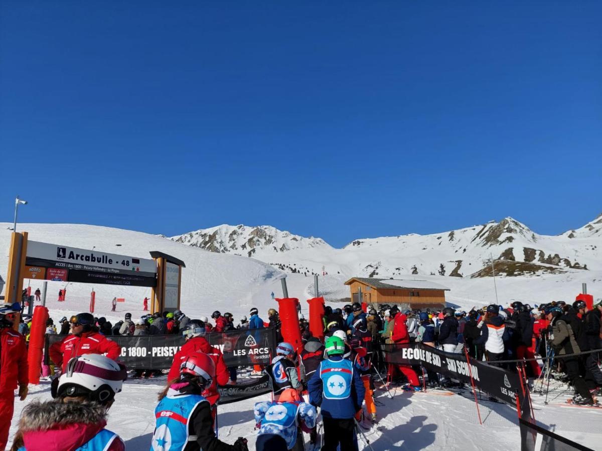 Appartement Arc 1950 M, Ski Au Pied, Piscine Exterieure Chauffee, Remontees Mecaniques A 100M, Sauna Et Salle De Sports Les Arcs  외부 사진